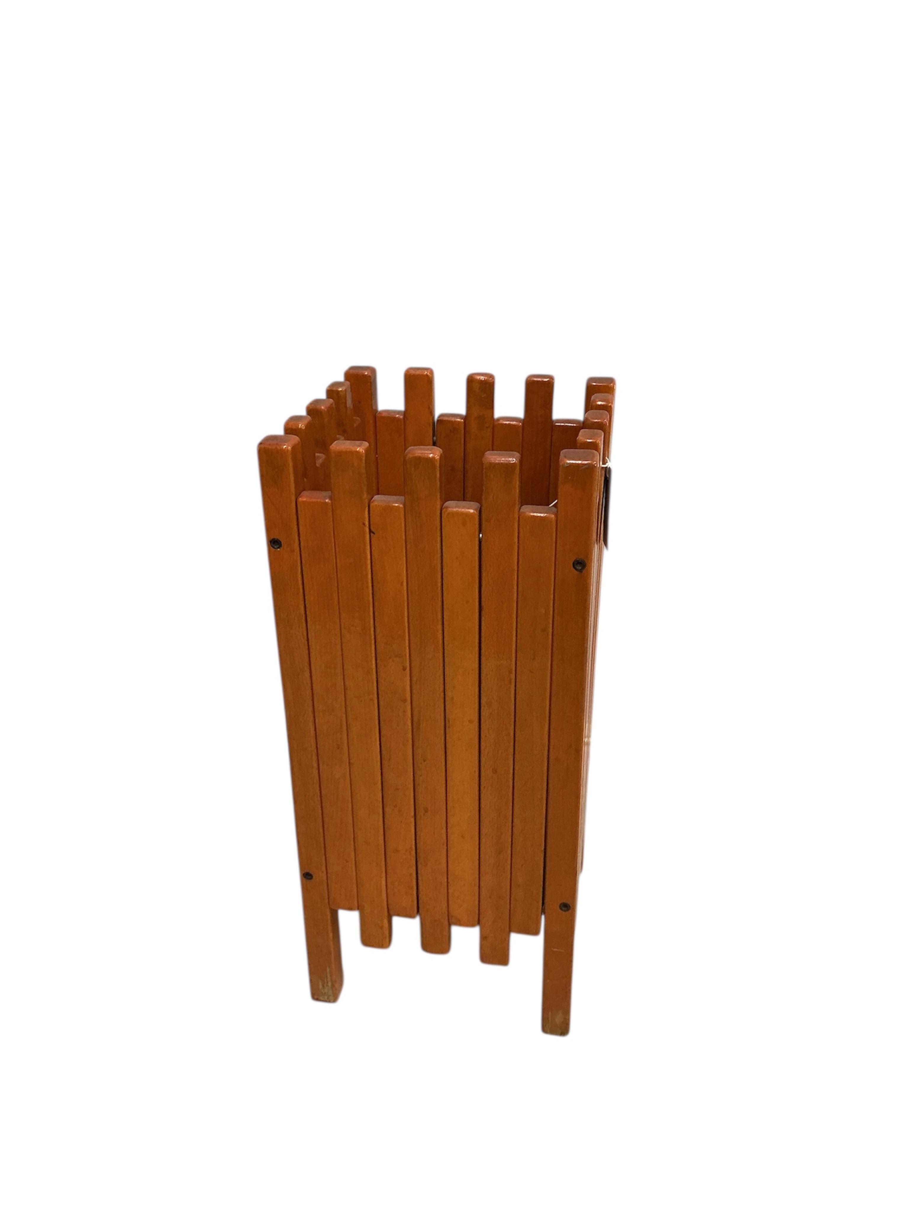 An Italian modern umbrella stand by Ettore Sottsass for Poltronoua, Italy, circa 1970's, height 56cm